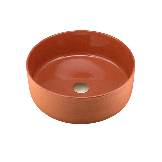 Terzofoco Red Clay Circular Counter Top Basin